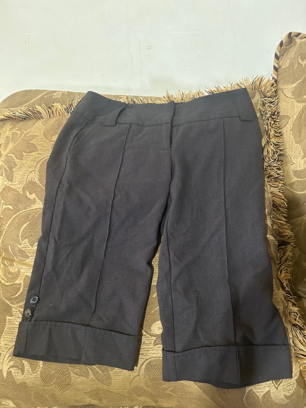 Dalia Black Cropped Dress Pants